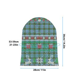 ScotsTee Shop Scottish Irvine of Glentulchan Modern Tartan Plaid Christmas Deer Snowman Snowflake Bell Knit Beanie