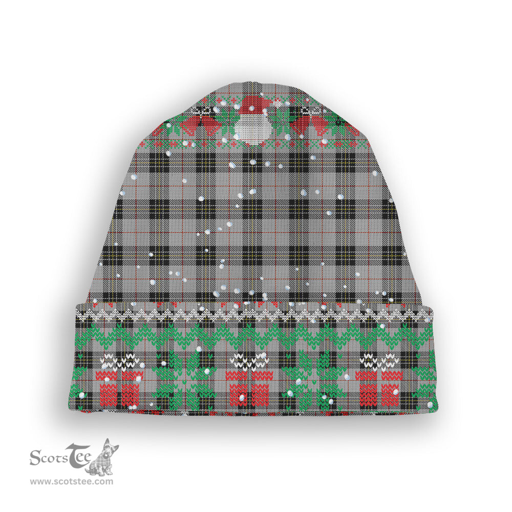 ScotsTee Shop Scottish MacPherson 10 Tartan Plaid Christmas Deer Snowman Snowflake Bell Knit Beanie
