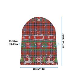 ScotsTee Shop Scottish Kelly of Sleat Red Ancient Tartan Plaid Christmas Deer Snowman Snowflake Bell Knit Beanie