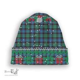 ScotsTee Shop Scottish Hunter Ancient Tartan Plaid Christmas Deer Snowman Snowflake Bell Knit Beanie
