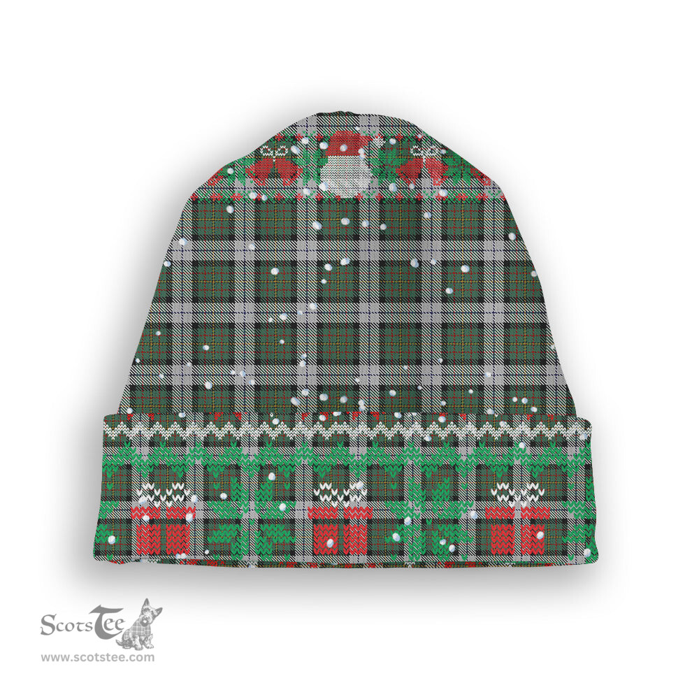 ScotsTee Shop Scottish MacLaren Dress Tartan Plaid Christmas Deer Snowman Snowflake Bell Knit Beanie