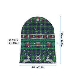 ScotsTee Shop Scottish Hamilton Hunting Tartan Plaid Christmas Deer Snowman Snowflake Bell Knit Beanie