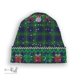 ScotsTee Shop Scottish Hamilton Hunting Tartan Plaid Christmas Deer Snowman Snowflake Bell Knit Beanie