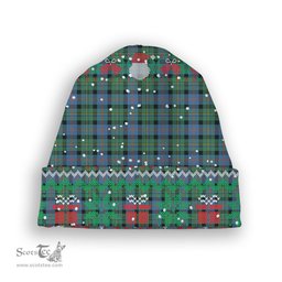 ScotsTee Shop Scottish Malcolm Ancient Tartan Plaid Christmas Deer Snowman Snowflake Bell Knit Beanie