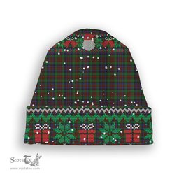 ScotsTee Shop Scottish McDuff Hunting Tartan Plaid Christmas Deer Snowman Snowflake Bell Knit Beanie