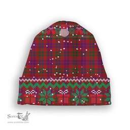ScotsTee Shop Scottish Lovat or Fraser Tartan Plaid Christmas Deer Snowman Snowflake Bell Knit Beanie