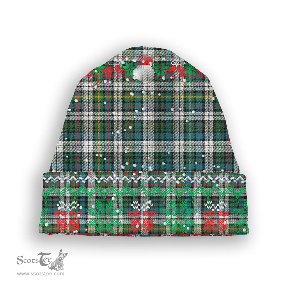 ScotsTee Shop Scottish Malcolm Dress Ancient Tartan Plaid Christmas Deer Snowman Snowflake Bell Knit Beanie