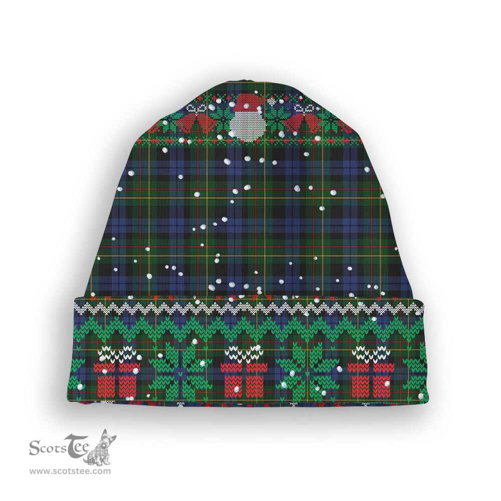 ScotsTee Shop Scottish Gow Hunting 2 Tartan Plaid Christmas Deer Snowman Snowflake Bell Knit Beanie