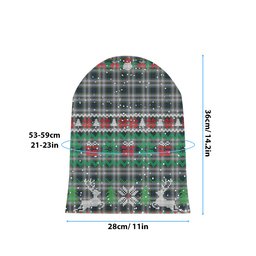 ScotsTee Shop Scottish Gordon Dress 3 Tartan Plaid Christmas Deer Snowman Snowflake Bell Knit Beanie