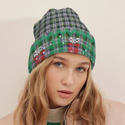ScotsTee Shop Scottish MacNachten Dress Tartan Plaid Christmas Deer Snowman Snowflake Bell Knit Beanie