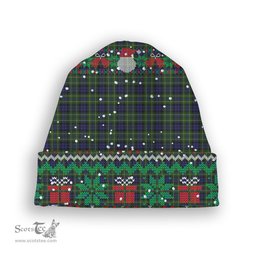ScotsTee Shop Scottish MacNeil of Colonsay Tartan Plaid Christmas Deer Snowman Snowflake Bell Knit Beanie