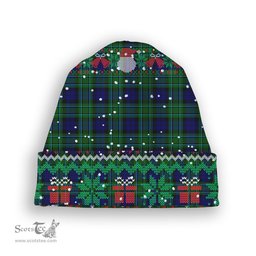 ScotsTee Shop Scottish MacCallum Modern SC Tartan Plaid Christmas Deer Snowman Snowflake Bell Knit Beanie