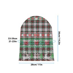 ScotsTee Shop Scottish MacDuff Dress Modern Tartan Plaid Christmas Deer Snowman Snowflake Bell Knit Beanie