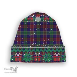 ScotsTee Shop Scottish MacMichael Tartan Plaid Christmas Deer Snowman Snowflake Bell Knit Beanie