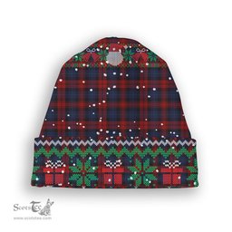 ScotsTee Shop Scottish MacLachlan Tartan Plaid Christmas Deer Snowman Snowflake Bell Knit Beanie