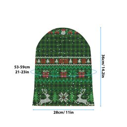 ScotsTee Shop Scottish McArthur Tartan Plaid Christmas Deer Snowman Snowflake Bell Knit Beanie