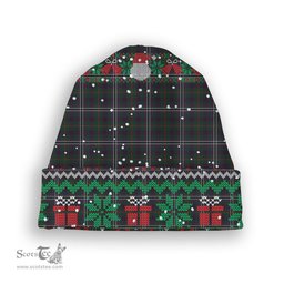 ScotsTee Shop Scottish MacGlynn Tartan Plaid Christmas Deer Snowman Snowflake Bell Knit Beanie