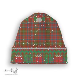 ScotsTee Shop Scottish Lumsden Ancient Tartan Plaid Christmas Deer Snowman Snowflake Bell Knit Beanie