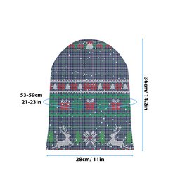 ScotsTee Shop Scottish MacHinery Dress Tartan Plaid Christmas Deer Snowman Snowflake Bell Knit Beanie