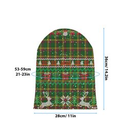 ScotsTee Shop Scottish MacMillan Anc Clans Originaux Tartan Plaid Christmas Deer Snowman Snowflake Bell Knit Beanie
