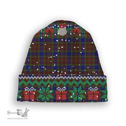 ScotsTee Shop Scottish Highfield Tartan Plaid Christmas Deer Snowman Snowflake Bell Knit Beanie
