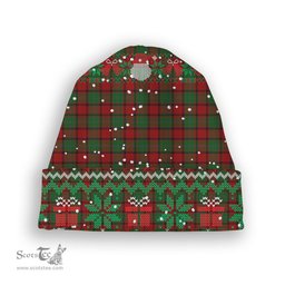 ScotsTee Shop Scottish MacPhail Tartan Plaid Christmas Deer Snowman Snowflake Bell Knit Beanie