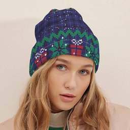 ScotsTee Shop Scottish McCallie Tartan Plaid Christmas Deer Snowman Snowflake Bell Knit Beanie