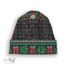 ScotsTee Shop Scottish MacDuff Hunting Modern Tartan Plaid Christmas Deer Snowman Snowflake Bell Knit Beanie