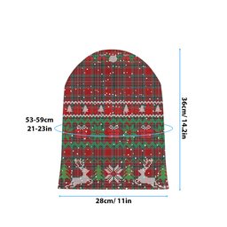 ScotsTee Shop Scottish MacBean Tartan Plaid Christmas Deer Snowman Snowflake Bell Knit Beanie