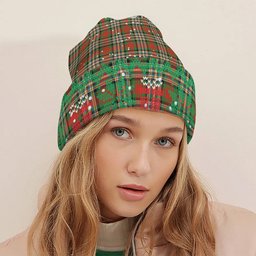 ScotsTee Shop Scottish MacGill Ancient Tartan Plaid Christmas Deer Snowman Snowflake Bell Knit Beanie
