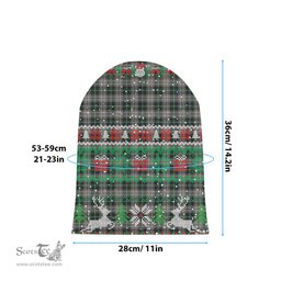 ScotsTee Shop Scottish MacSheehy Tartan Plaid Christmas Deer Snowman Snowflake Bell Knit Beanie