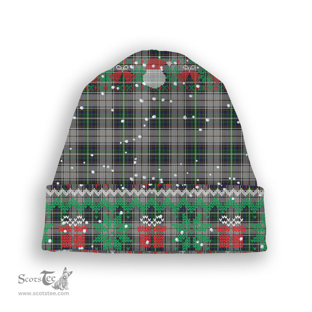 ScotsTee Shop Scottish MacSheehy Tartan Plaid Christmas Deer Snowman Snowflake Bell Knit Beanie