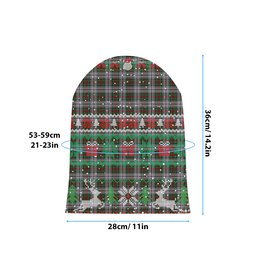 ScotsTee Shop Scottish McDuff Dress Tartan Plaid Christmas Deer Snowman Snowflake Bell Knit Beanie