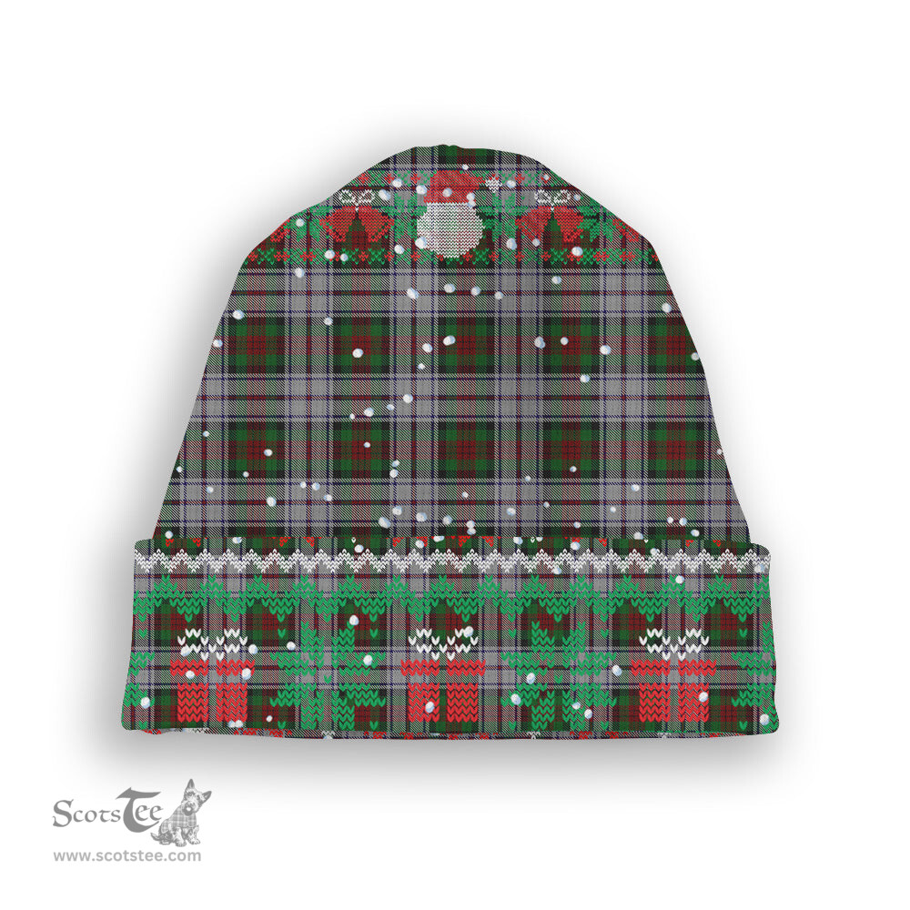 ScotsTee Shop Scottish McDuff Dress Tartan Plaid Christmas Deer Snowman Snowflake Bell Knit Beanie