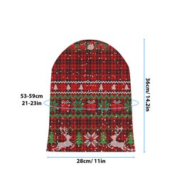 ScotsTee Shop Scottish Hog Tartan Plaid Christmas Deer Snowman Snowflake Bell Knit Beanie