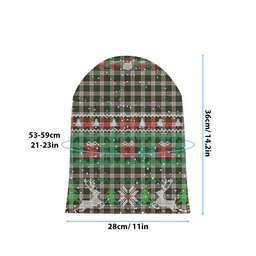 ScotsTee Shop Scottish MacKinnon Dress Tartan Plaid Christmas Deer Snowman Snowflake Bell Knit Beanie