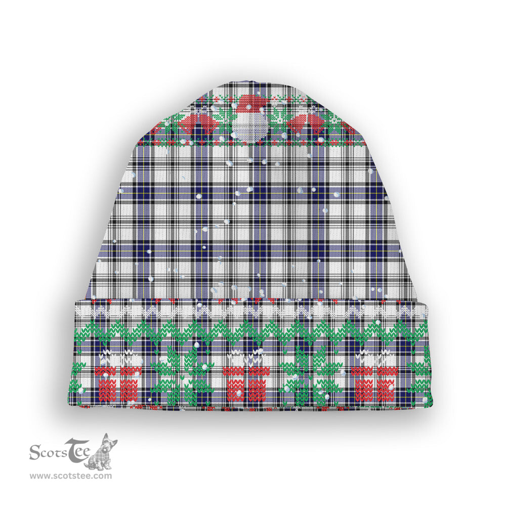 ScotsTee Shop Scottish Hannay Modern Tartan Plaid Christmas Deer Snowman Snowflake Bell Knit Beanie