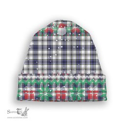 ScotsTee Shop Scottish Hannay Modern Tartan Plaid Christmas Deer Snowman Snowflake Bell Knit Beanie
