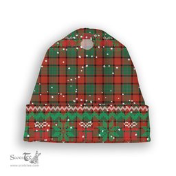 ScotsTee Shop Scottish MacPhail Ancient Tartan Plaid Christmas Deer Snowman Snowflake Bell Knit Beanie