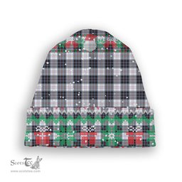 ScotsTee Shop Scottish MacRae Dress Modern Tartan Plaid Christmas Deer Snowman Snowflake Bell Knit Beanie