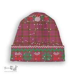ScotsTee Shop Scottish Lumsden of Clova Ancient Tartan Plaid Christmas Deer Snowman Snowflake Bell Knit Beanie