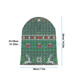 ScotsTee Shop Scottish MacThomas Ancient Tartan Plaid Christmas Deer Snowman Snowflake Bell Knit Beanie