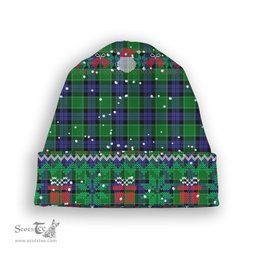 ScotsTee Shop Scottish Haldane Tartan Plaid Christmas Deer Snowman Snowflake Bell Knit Beanie