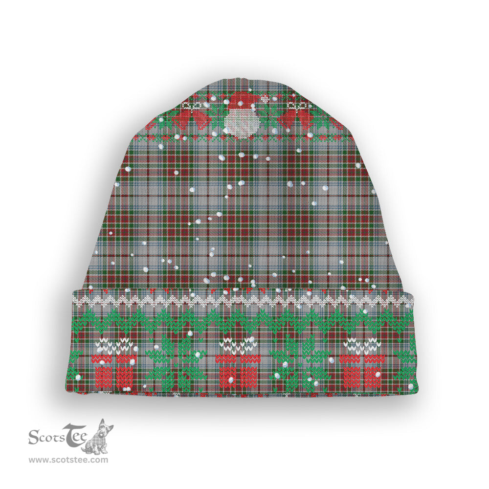 ScotsTee Shop Scottish McBean Dress Tartan Plaid Christmas Deer Snowman Snowflake Bell Knit Beanie