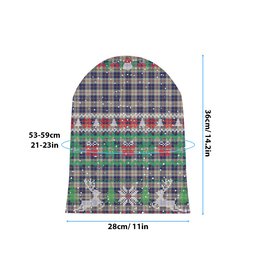 ScotsTee Shop Scottish MacRae of Conchra Tartan Plaid Christmas Deer Snowman Snowflake Bell Knit Beanie