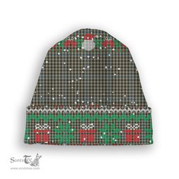ScotsTee Shop Scottish Haig Tartan Plaid Christmas Deer Snowman Snowflake Bell Knit Beanie