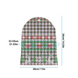 ScotsTee Shop Scottish MacPherson Dress Modern Tartan Plaid Christmas Deer Snowman Snowflake Bell Knit Beanie
