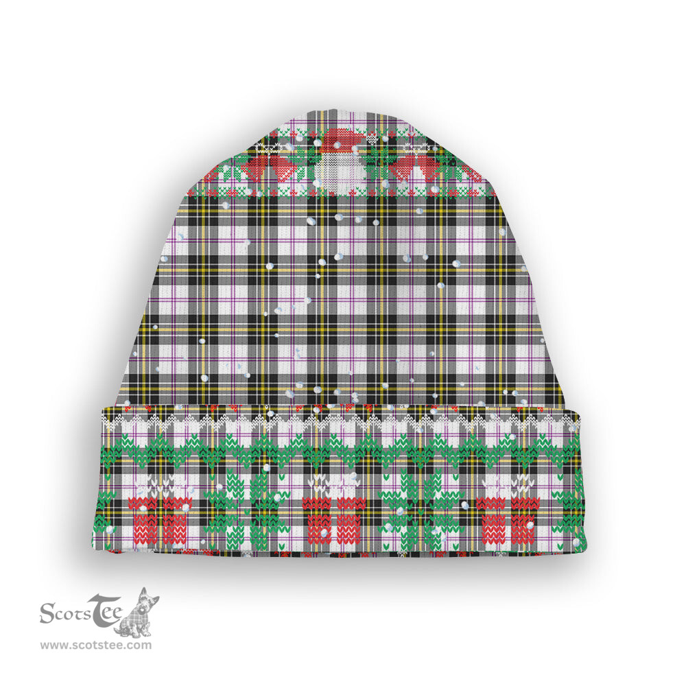 ScotsTee Shop Scottish MacPherson Dress Modern Tartan Plaid Christmas Deer Snowman Snowflake Bell Knit Beanie