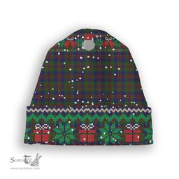 ScotsTee Shop Scottish Mann Tartan Plaid Christmas Deer Snowman Snowflake Bell Knit Beanie