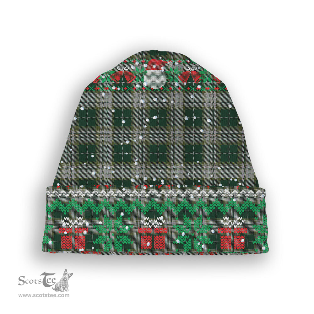 ScotsTee Shop Scottish Kelso Tartan Plaid Christmas Deer Snowman Snowflake Bell Knit Beanie